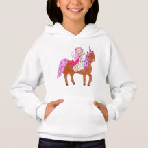 O Pullover Hoodie da Garota do Anjo Unicórnio