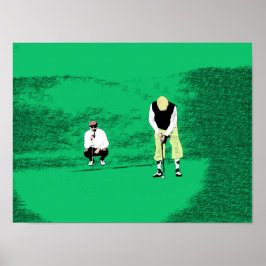 O Putt - Impressão de Arte de Golfe Original