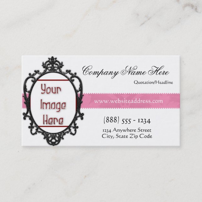 O quadro chique elegante adiciona o cartão de (Frente)