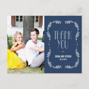 O Quadro Deixa O Marinho De Cartões de agradecime