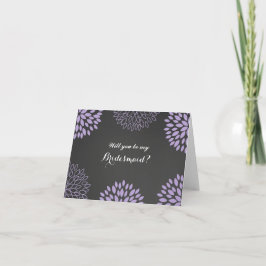 O quadro floral roxo seja meu cartão da dama de