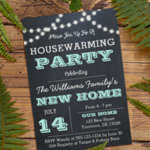 O quadro ilumina convites do Housewarming do Aqua