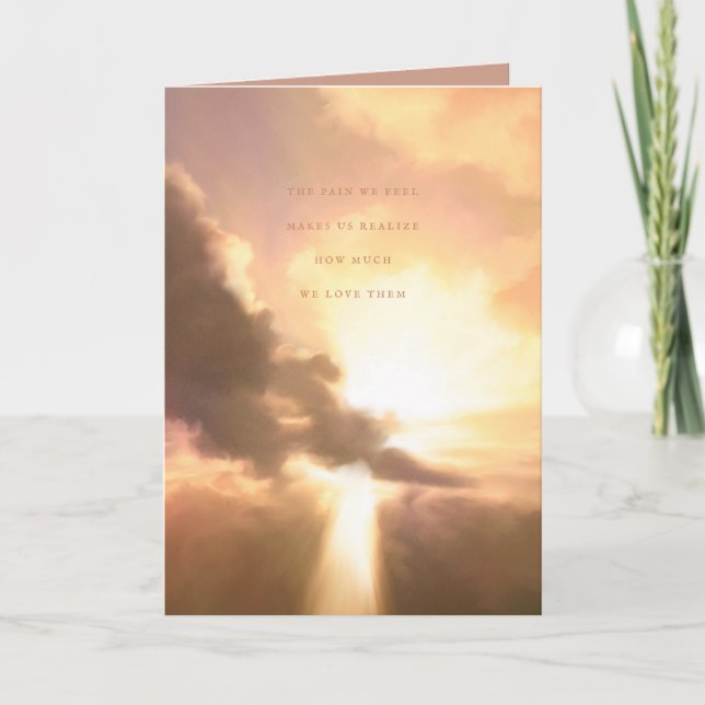 O quanto nós os amamos Cartão de condolências (Frente)