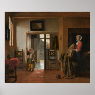 O quarto - Poster de Pieter de Hooch Fine Art