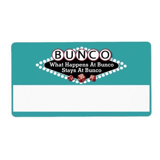 O Que Acontece Em Nomes de etiqueta De Bunco Azul (Frente)