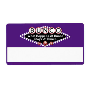 O Que Acontece Em Nomes de etiqueta De Bunco Roxo