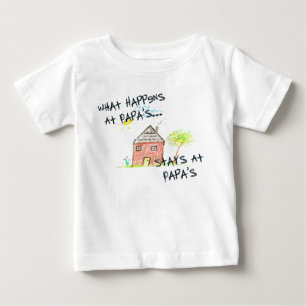 O que acontece no t-shirt da papá
