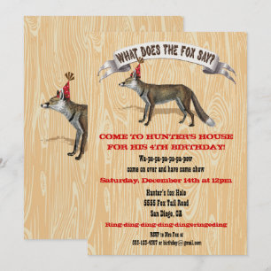 O que diz a raposa, Convite de aniversário?