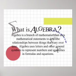 O que é a álgebra? Poster *Atualizado*