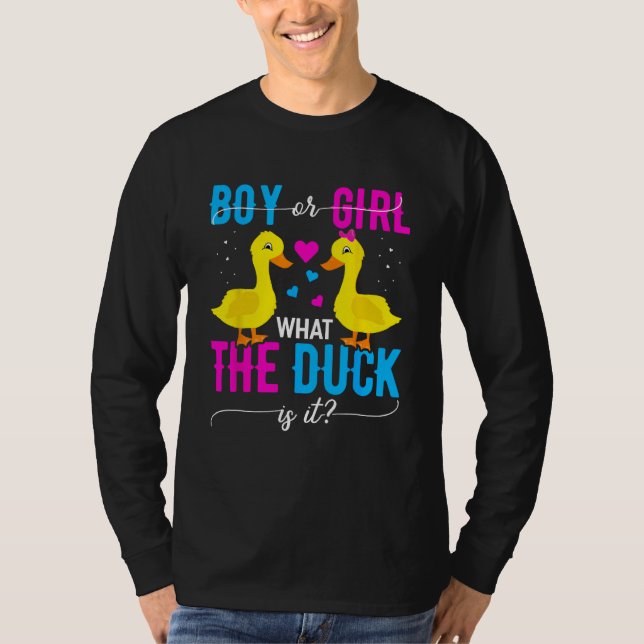 O que é o Pato é que o Gênero revela camisa engraç (Frente)