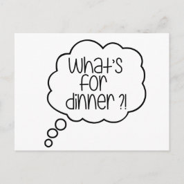 O que é ou janta? Cartão postal de citação diverti