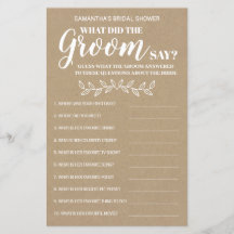 O que é que o Groom disse jogo bilíngue chá de pan