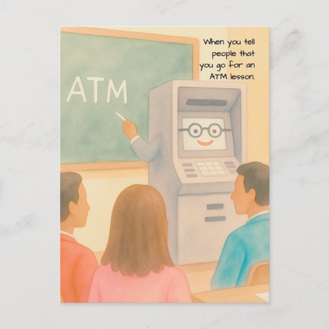 O que é um ATM? - cartão postal (Frente)