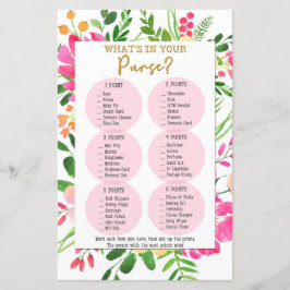 O que está na sua bolsa Jogo de Chuveiro, Chá de N