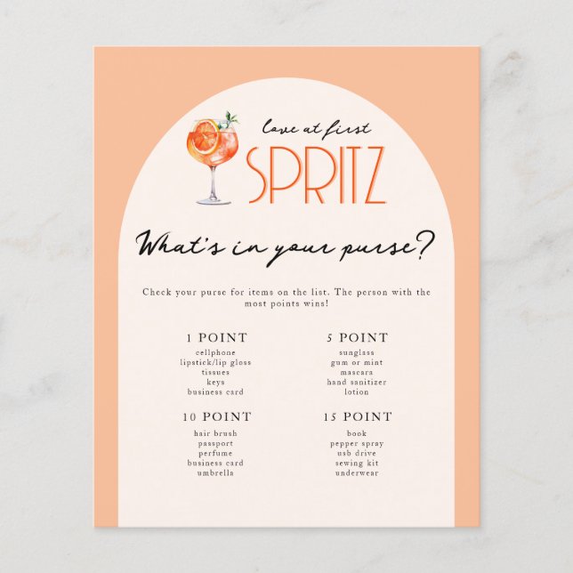 O que está no seu Aperol Spritz para Chá de Noiva (Frente)