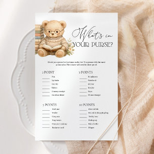 O Que Está no Seu Bolsa Urso Jogo de Chá de Bebê