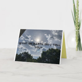 "O que eu disse?" tipo Cartão Saudável