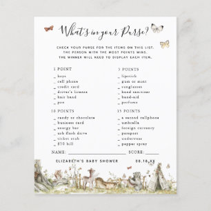 O que há na sua bolsa? Jogo Chá de fraldas