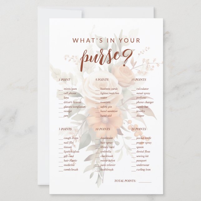 O que há na sua bolsa? Jogo de Chá de panela Flora (Frente)