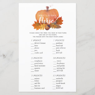 O que há no Jogo do Chá de fraldas de Abóbora da B