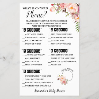 O que há no seu Cartão de Jogo de Chá de fraldas R