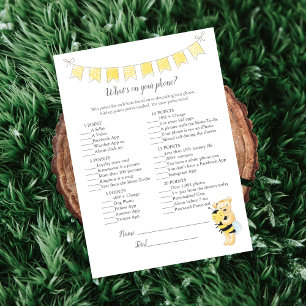 O que há no seu cartão de urso de pelúcia de jogo