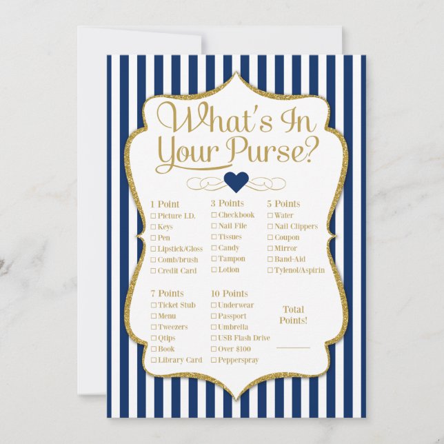 O que há no seu Marinho de jogo de bolsa Chá azul  (Frente)