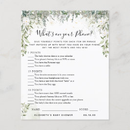 O que há no seu telefone | Jogo Chá de fraldas