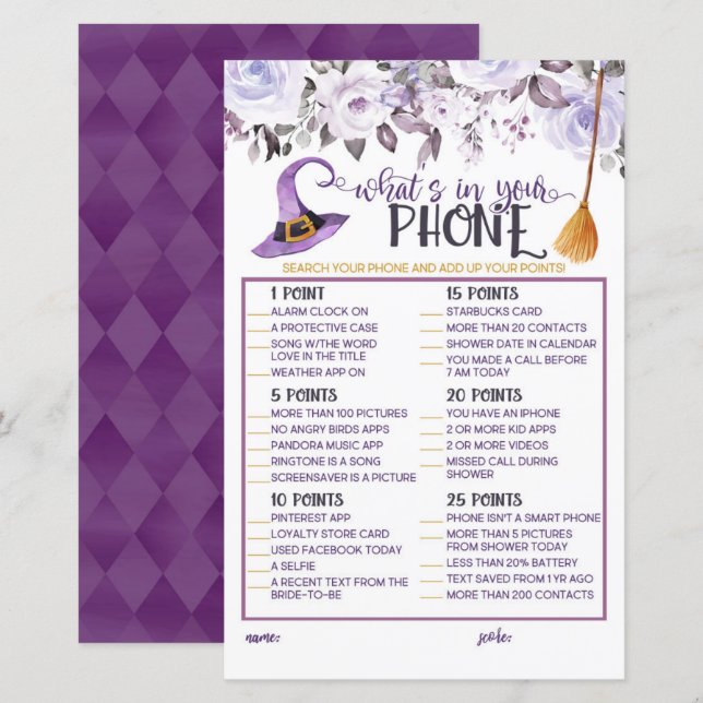 O que há no seu telefone que esta bruxa está a apa (Frente/Verso)