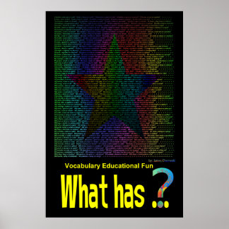 O que... Livro de Poster de estrelas não rima