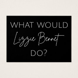 O Que Lizzie Bennet Faria?