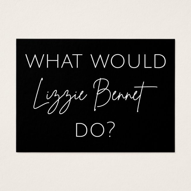 O Que Lizzie Bennet Faria? (Frente)