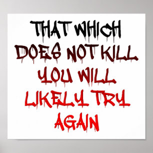 O que não o mata poster engraçado