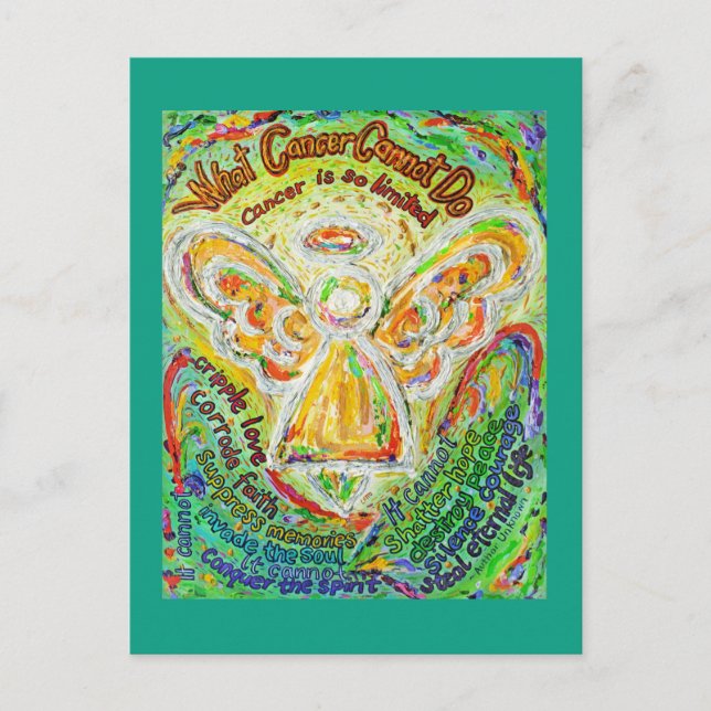 O que o Câncer Não Pode Fazer Poema Cartões Postai (Frente)