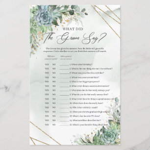 O que o noivo disse?