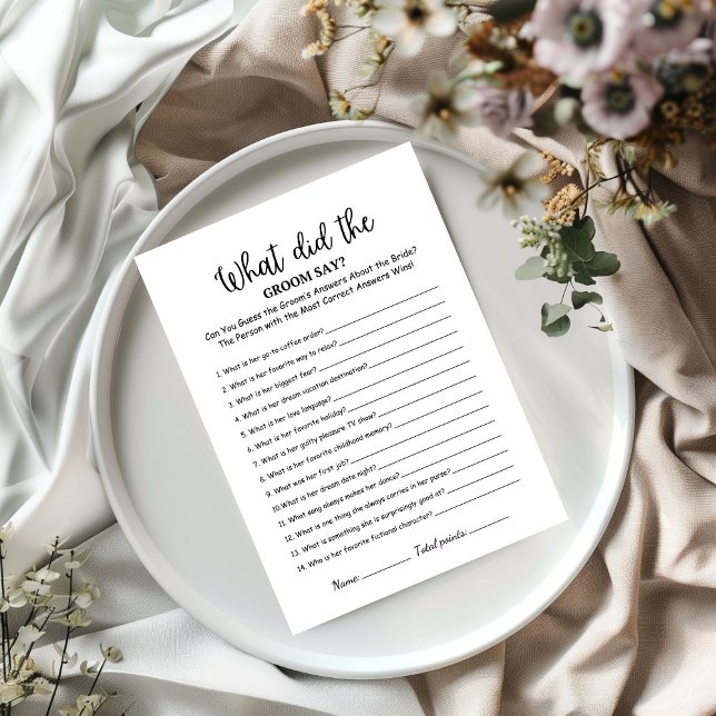 O que o noivo disse, chá de panela Game? (Criador carregado)