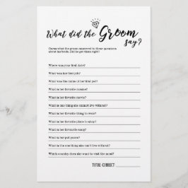 O que o noivo disse jogo para o Chá de panela?