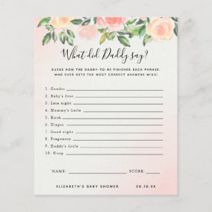 O que o Pai disse Jogo Chá de fraldas