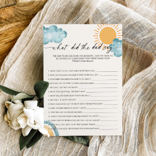 O Que O Papai Disse Cartão De Jogo De Chá De Bebê