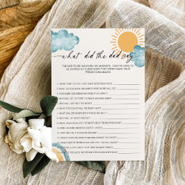 O Que O Papai Disse Cartão De Jogo De Chá De Bebê