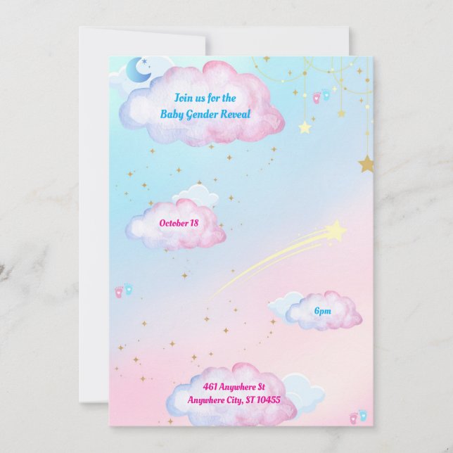 O Que Será Bebê? Convite de Revisão de Gênero (Frente)