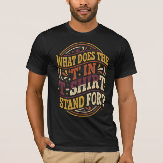 O Que Significa O T Em T-Shirt Retro Desgastado