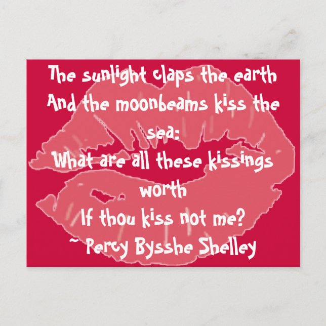 O que valem todos esses beijos... Cartão Postal (Frente)