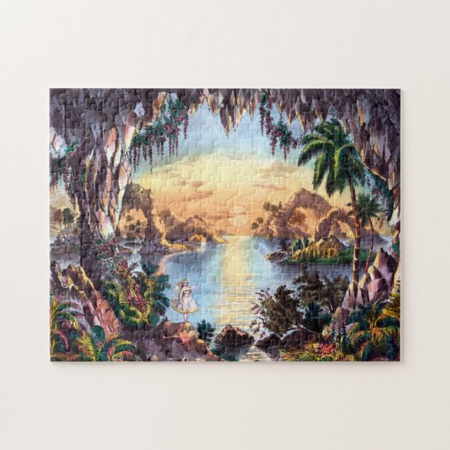 O quebra-cabeça feericamente da gruta (Horizontal)