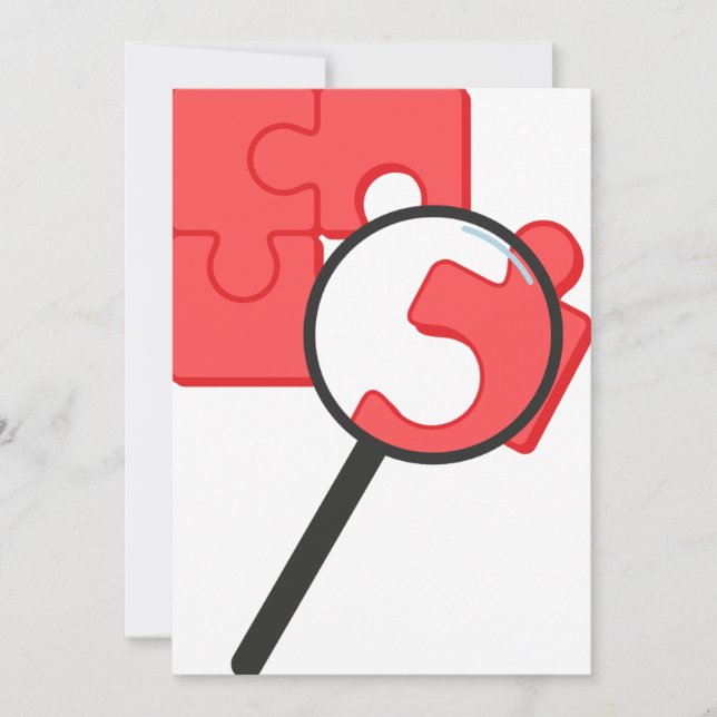 O quebra-cabeça remenda convites (Frente)