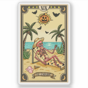 O Queimado pelo Sol Adesivo de Carta de Tarot Di