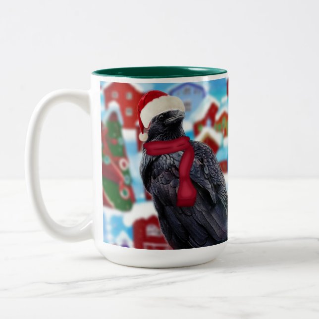 O Raven de Natal despejou a caneca de café (Esquerda)