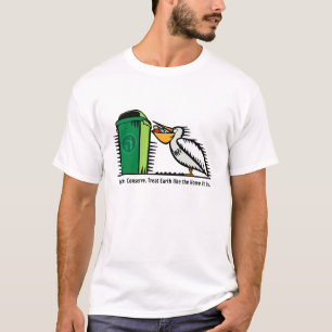 O "reciclar, conserva" o t-shirt
