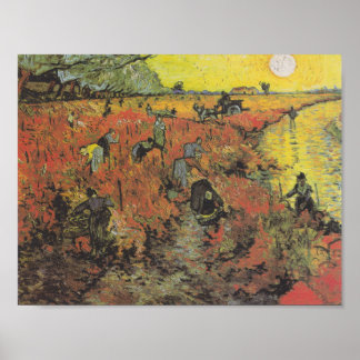O Red Vineyard de Van Gogh - Poster