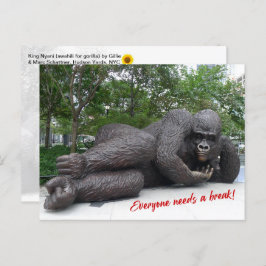 O Rei Nyani faz uma pausa. NYC - Cartão postal H